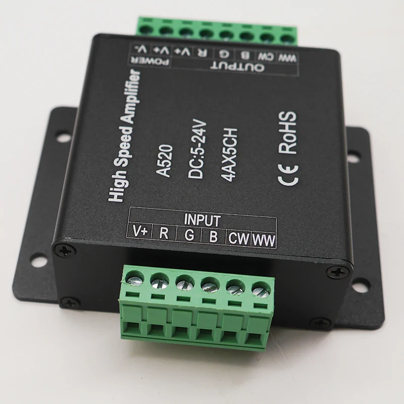 DC5V 12 V 24 V одного цвета/RGB/RGBW/RGB+ CCT RGBWW высокое Скорость усилитель Дата сигнал ретранслятора 1/3/4 CH диммер Мощность усилитель
