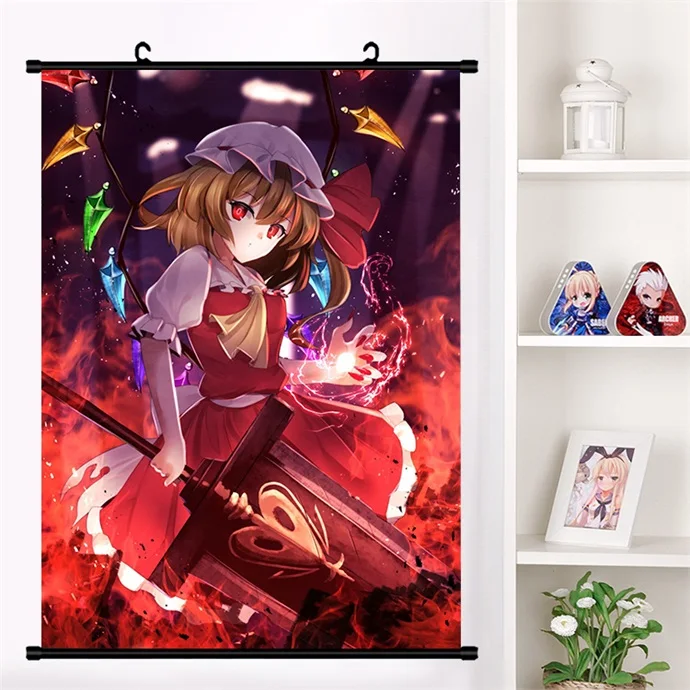 D Япония Аниме TouHou проект Хакурей рейму Косплей настенный свиток Фреска плакат Настенные подвесные плакаты Otaku домашний художественный Декор коллекционные подарки - Цвет: D