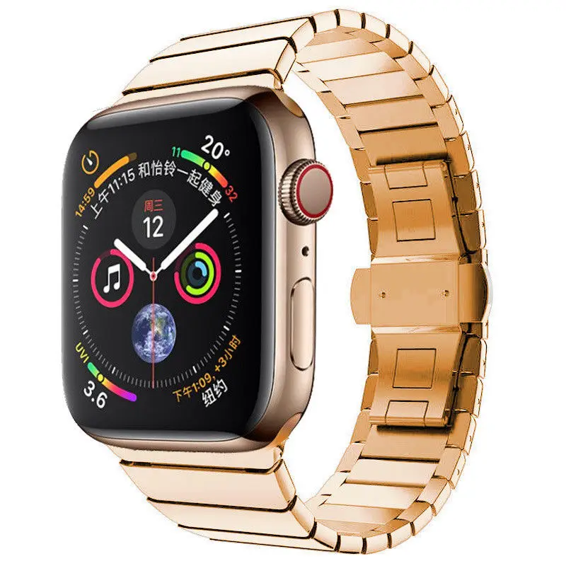 Высокое качество, браслет из нержавеющей стали для Apple Watch, ремешок серии 1, 2, 3, 4, 5, ремешок для браслета 38 мм, 40 мм, 42 мм, 44 мм, iWatch