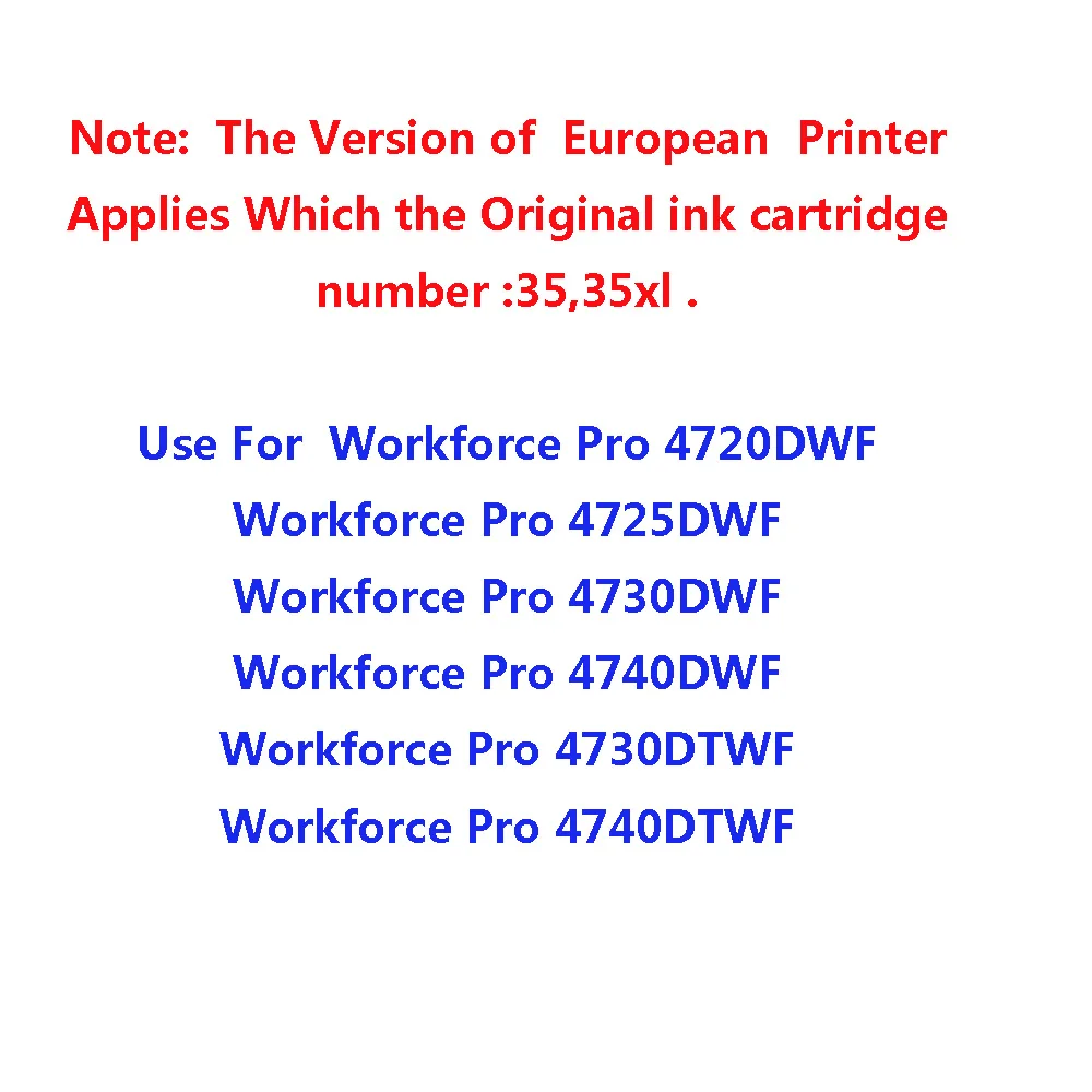 5 упаковок совместимый чернильный картридж 35XL t3591для принтеров Epson Workforce Pro WF-4720DWF