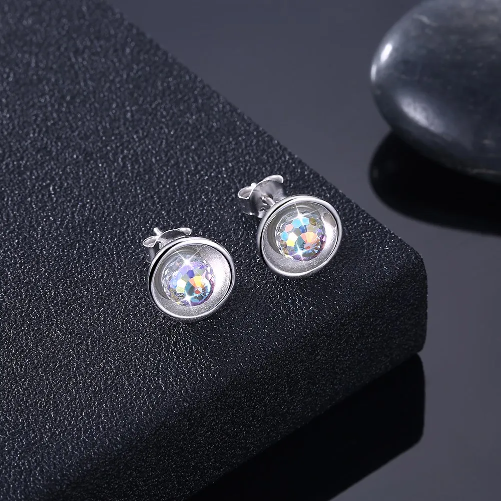 LEKANI кристаллами от Swarovski вырезать Многоцветный хрустальный шар серьги для женщин