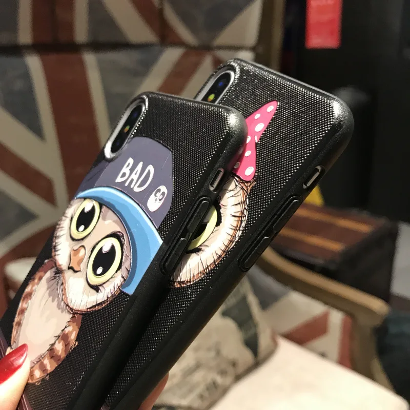 2018 Высококачественный супер милый чехол Сова для iPhoneX Xs с животными iPhone8 защита
