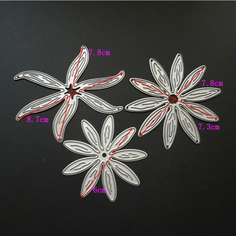 

3PCS flowers Metal Cutting Dies Stencils for DIY Scrapbooking/photo album Decorative Embossing DIY Paper Cards