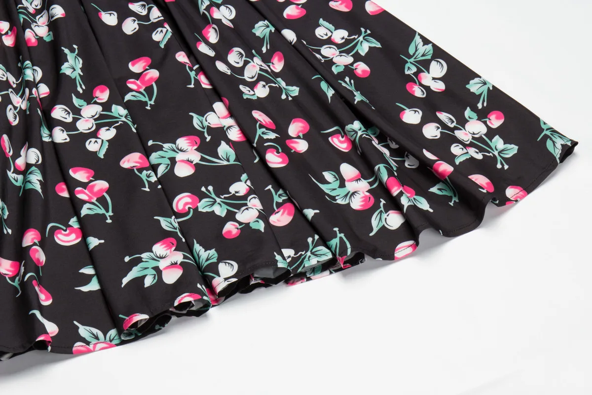 Summer Waist Women's Print Retro Elegant Dress |