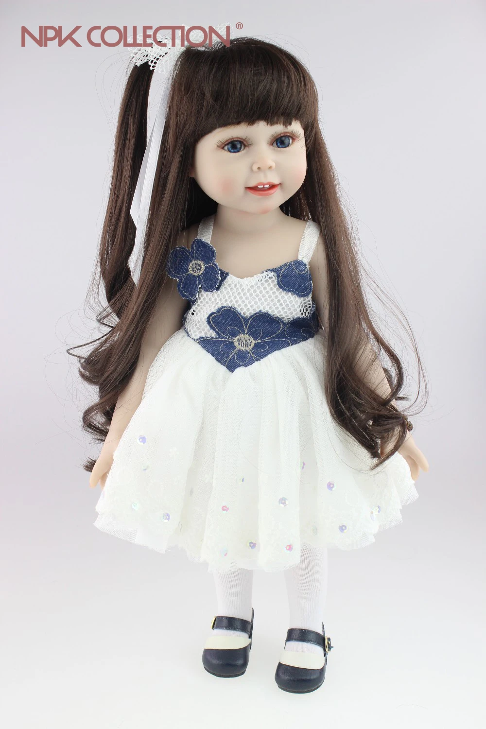 Кукла NPKCOLLECTION reborn мягкая на ощупь 18 дюймов модная подарок день рождения игрушки