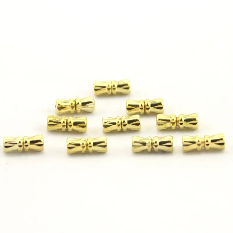 

Free shipping 100pcs/Lot Bowknot Screw Gold Plated Clasps For Jewelry Finding DIY Bracelet Necklace 5x11mm