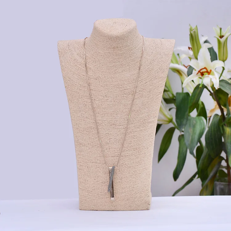 Предосенняя и Зимняя мода с буровой металлической подвеской свитер цепь