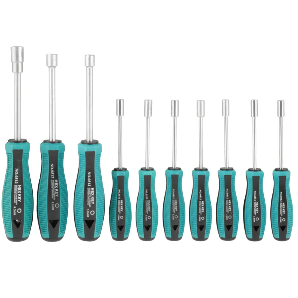 10pcs/set Hex Socket Screwdriver CRV Steel 3-9mm Set Wrench Hand Tools Parafusadeira Tornavida seti | Инструменты