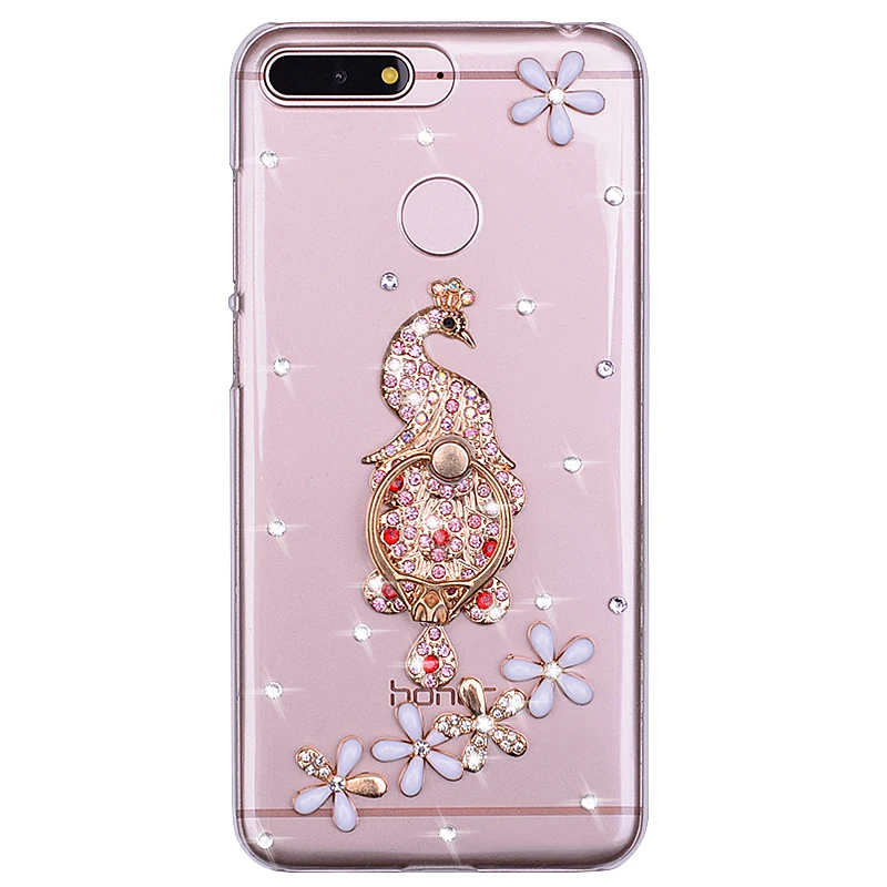 Шикарные чехлы со стразами для Huawei Y6 Y5 Prime 2018 P20 P9 P10 Mate 10 Lite Honor 9 7C 7A Pro 8X 8C P Smart crystal