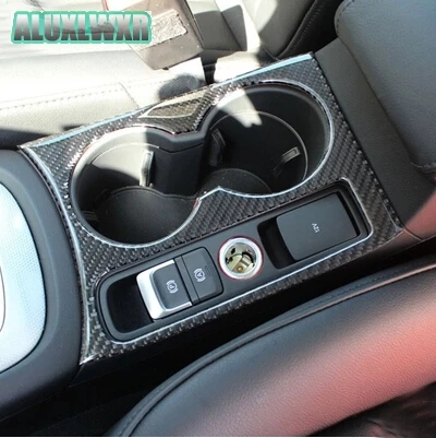 

Car Water Cup Holder Panel Decoration Frame Cover Decal 3D Sticker Trim Stainless Steel Carbon Car-styling Fit for Audi Q3 RSQ3