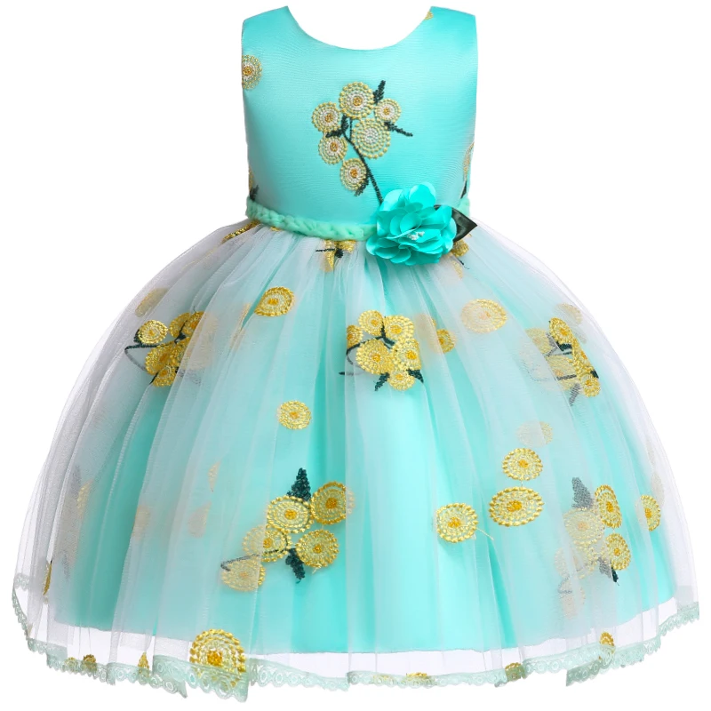 Girls Tulle Flower Princess Tutu Dress Baby Bridesmaid Girl Wedding Ball Gown Kids Prom Party Dresses vestidos | Детская одежда и