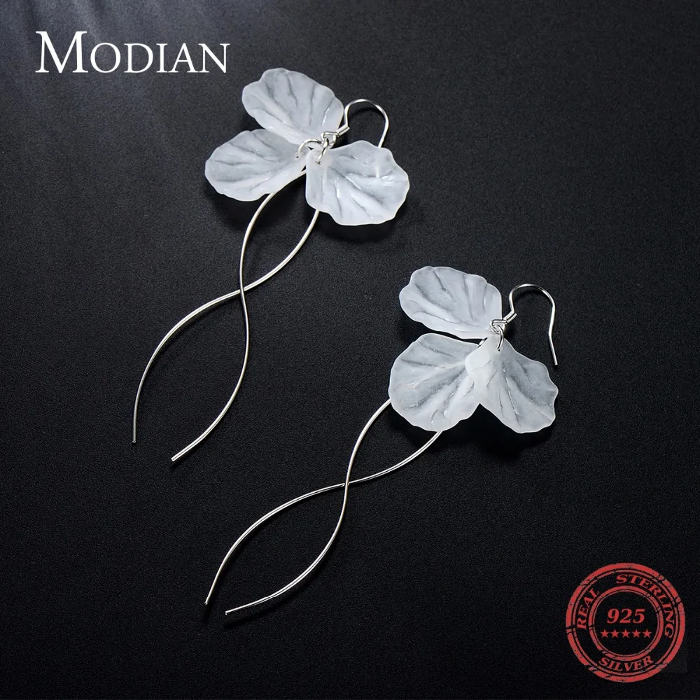 MODIAN горячая распродажа натуральная 925 стерлингового серебра серьги элегантное