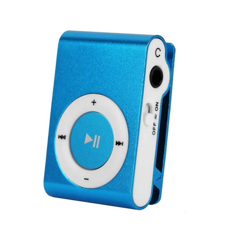 Синий Портативный мини USB Mp3 музыкальный плеер Mp3 плеер Поддержка Micro TFCard слот MP3 S порт плеер USB порт с наушниками 8 цветов - Цвет: Синий