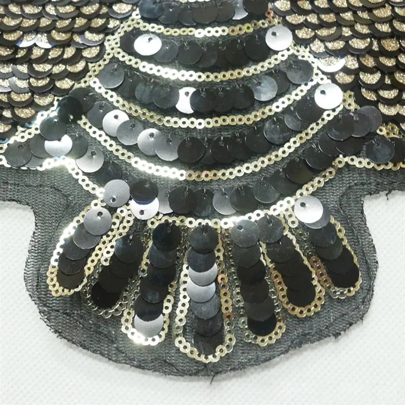 Animals Handmade Diy Sequin Embroidered Cloth Owl Gold Beads Patch Patches For Clothing Y1010 Decor | Дом и сад