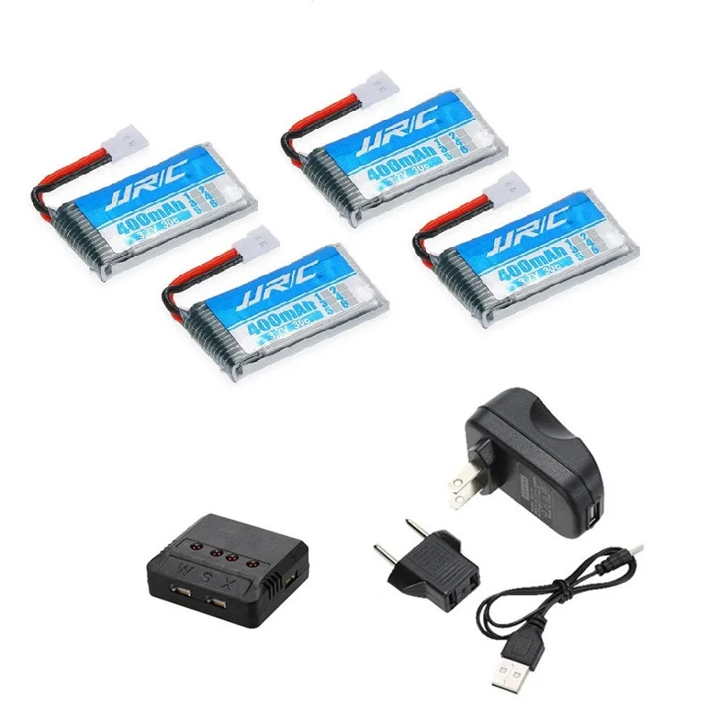 4PCS* 3.7V 400mah Battery + Charger Set for JJRC H31 RC Quadcopter Spare Parts Accessories H31-011