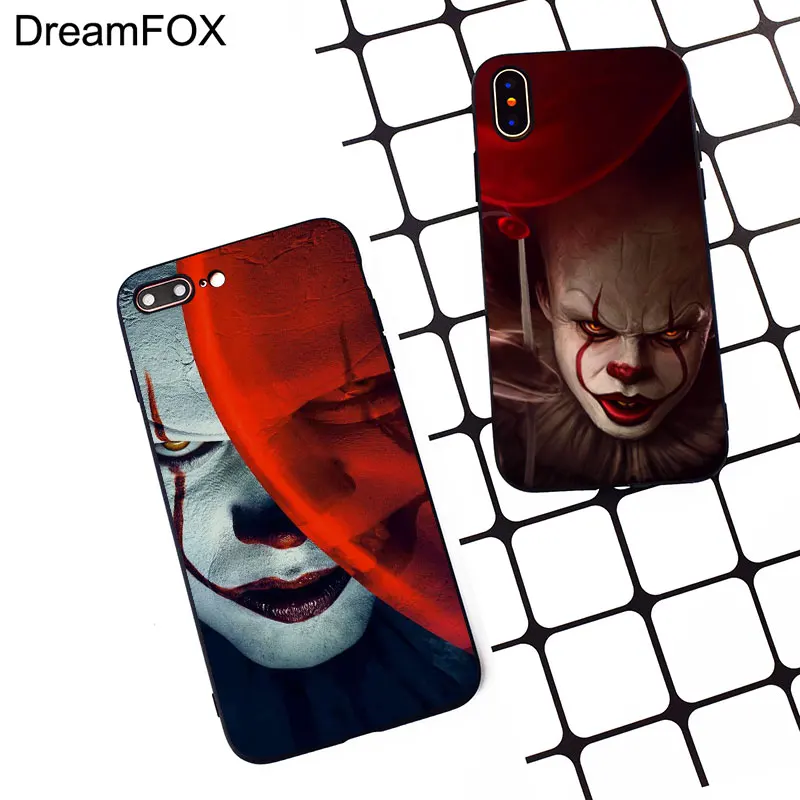 M124 Pennywise Clown Horror Black Silicone Case Cover For Apple iPhone 11 Pro XR XS Max X 8 7 6 6S Plus 5 5S 5G SE |