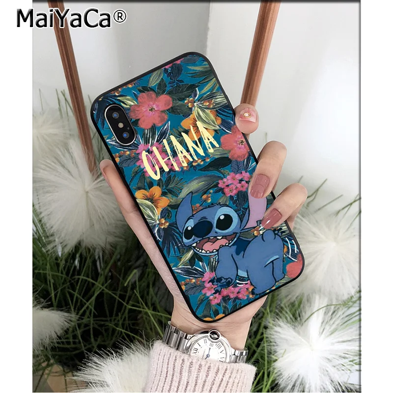 Чехол для мобильного телефона MaiYaCa с рисунком Лило Ститч Apple iPhone 8 7 6 6S Plus X XS MAX 5 5S SE