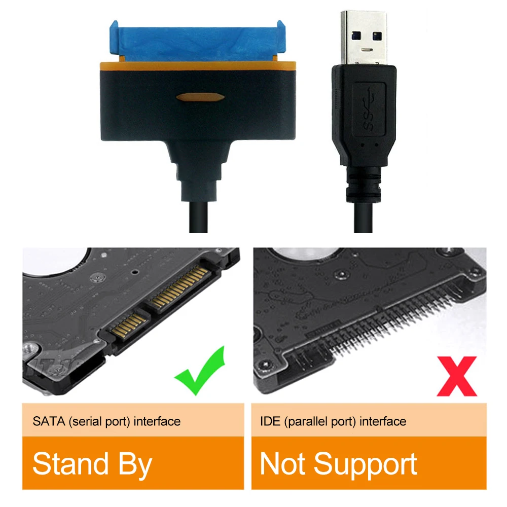 Кабель-адаптер Sata serial на USB 3 0 поддержка внешнего жесткого диска 2 5 дюйма SSD HDD 22 Pin