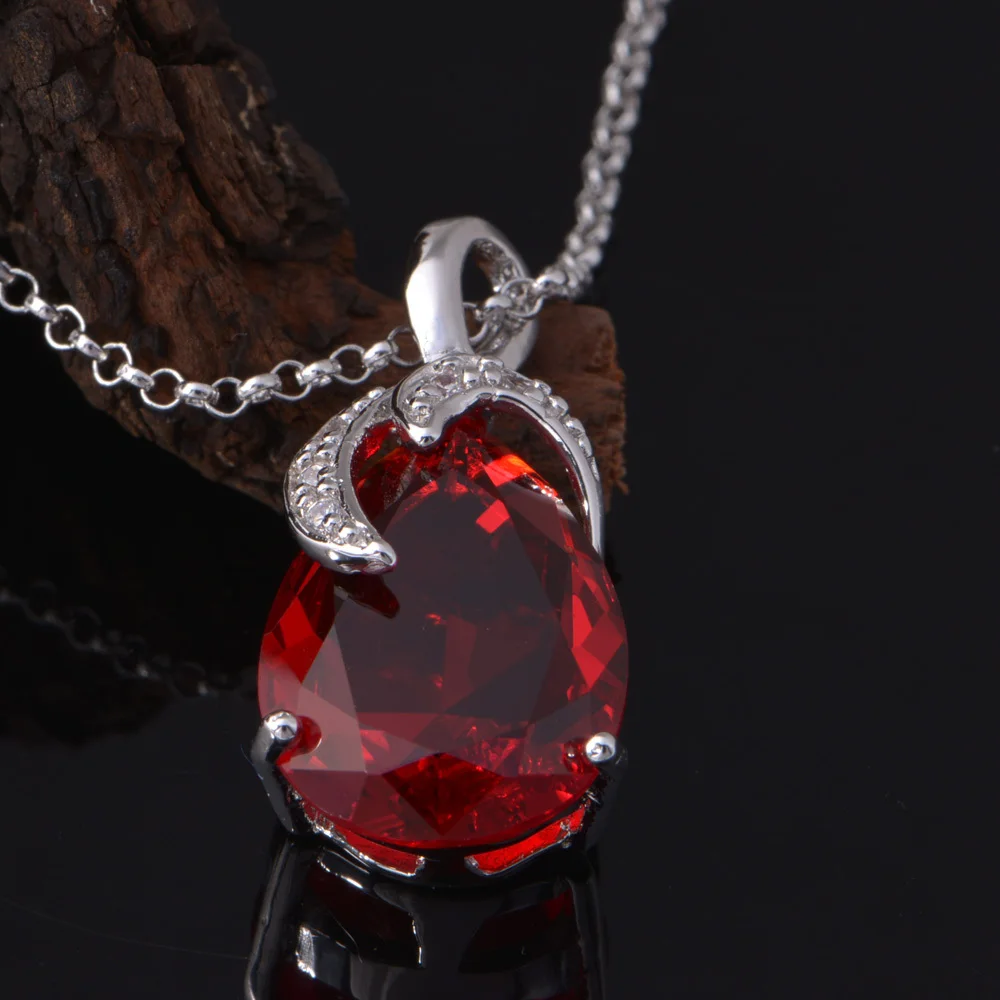 Ожерелье с подвеской в виде капель воды КРАСНОЕ И фиолетовое для женщин и девочек