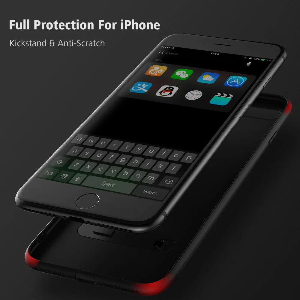 Floveme силиконовый чехол для iPhone 7 6 S плюс TPU Подставки держатель Роскошный интимные