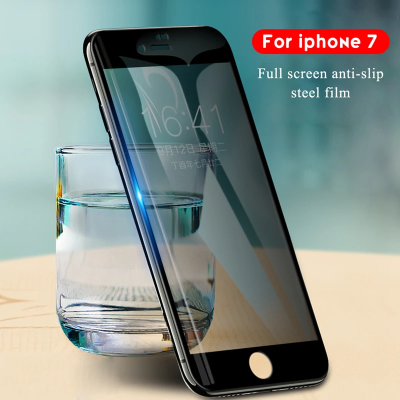 Антишпионское закаленное стекло для Apple iPhone 7 новое Keep Your Secret 8 6 6S Plus 10 X защита