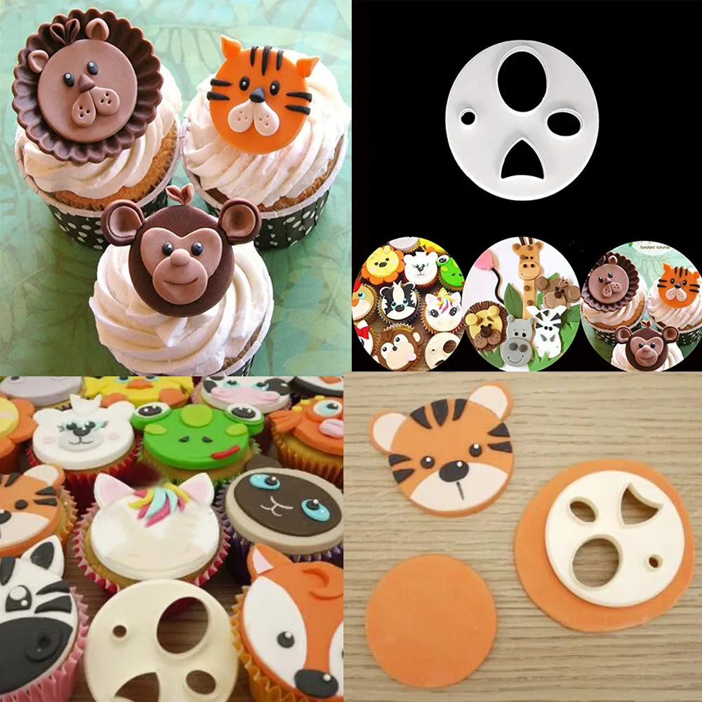 Забавная форма для торта с животным лицом Пластиковая инструменты украшения