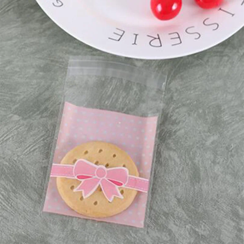 25 шт. в горошек с бантом Kawaii печенье упаковочный пакет для печенья Пластиковые