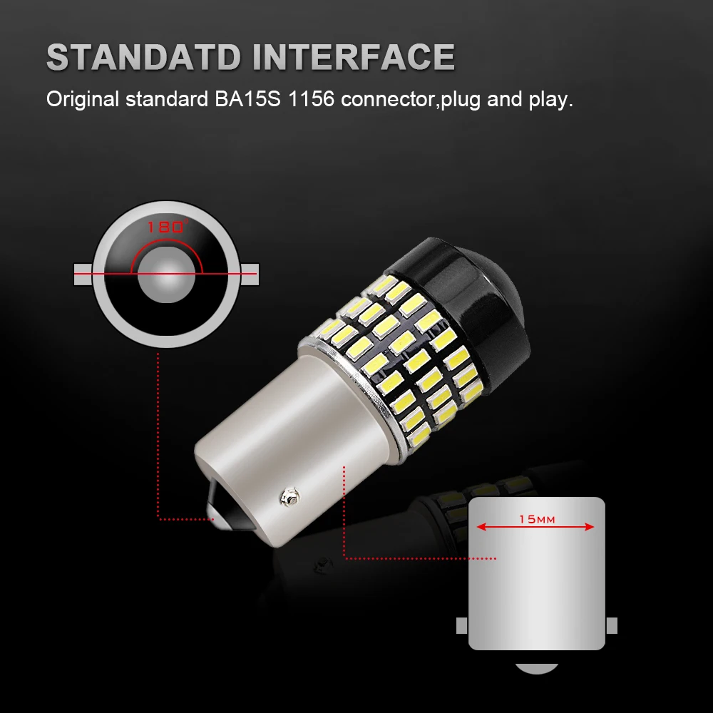 SULUCAR 2 шт. 1156 LED BA15S P21W резервный задний фонарь сигнальная лампа белый Янтарный