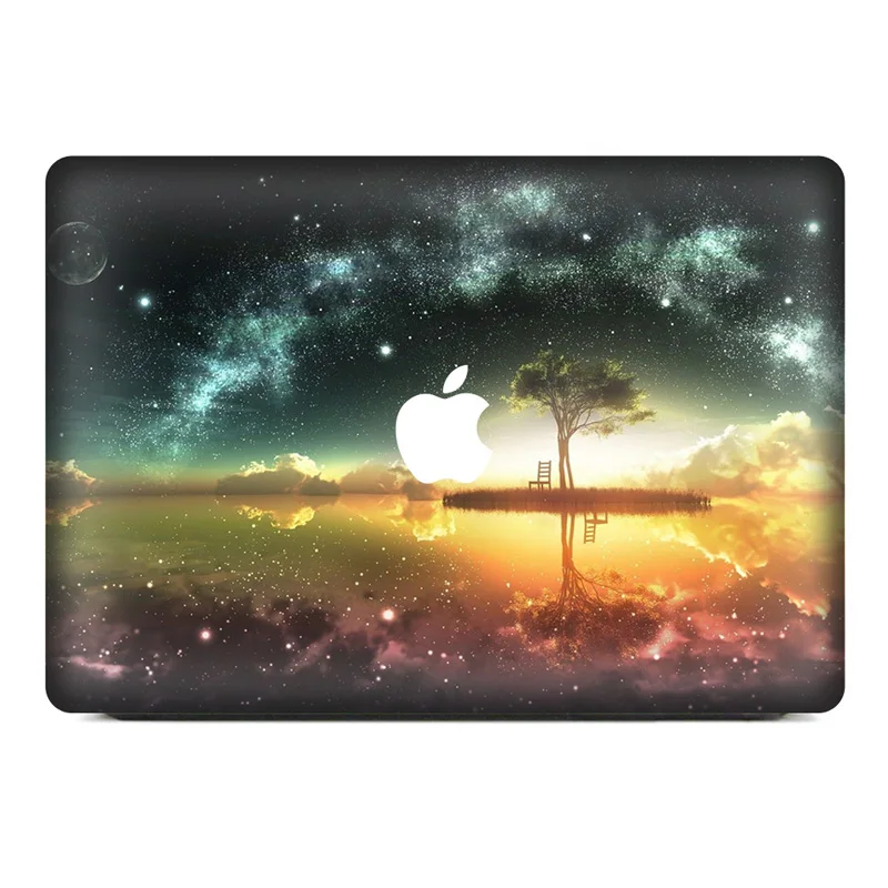 Наклейка на ноутбук дерево под красивым небом Виниловая наклейка для MacBook Air Pro