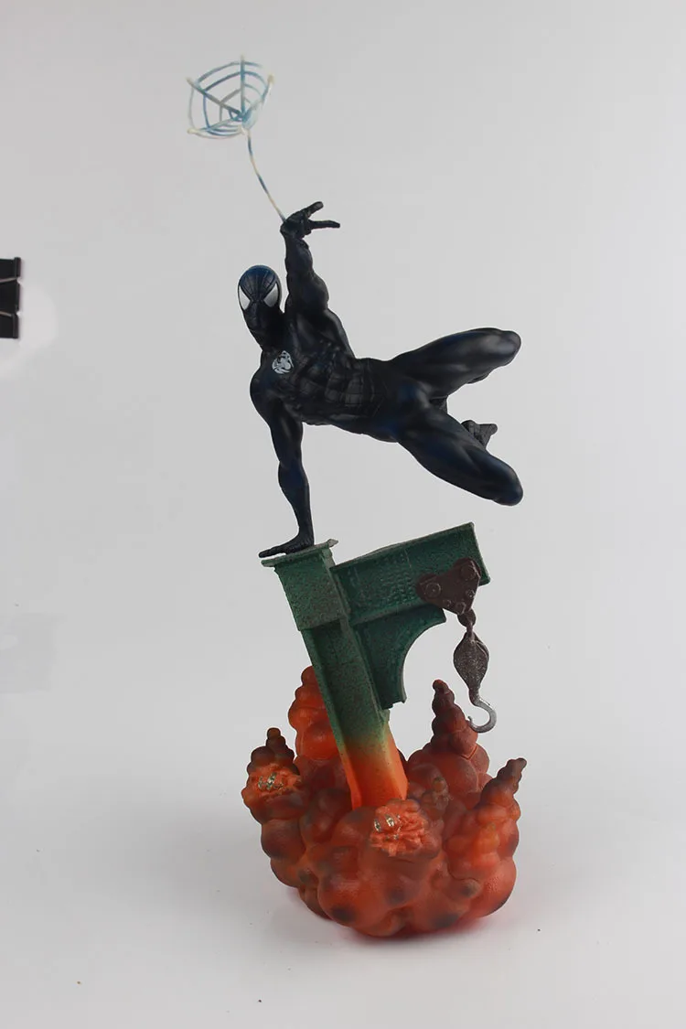 black no box Фильм Marvel Человек-паук 3 и черный Человек-паук тьма Статуя Фигурка модель игрушки - Цвет: black no box