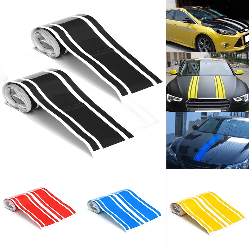 

2pcs 183x8cm DIY Car Body Hood Vinyl Racing Stripe Pinstripe Sticker Decal
