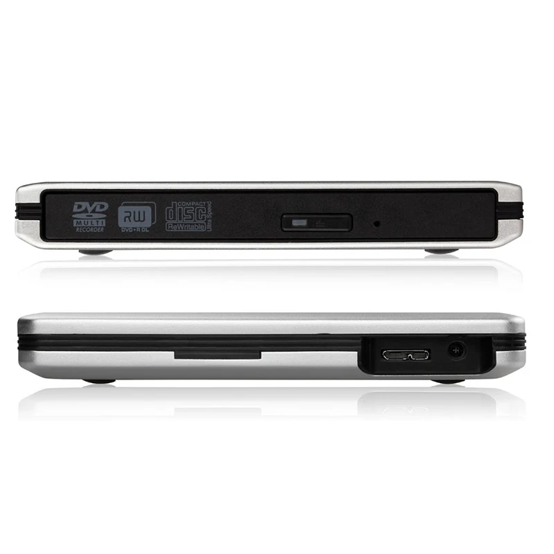 KuWfi Портативный внешний USB 3 0 DVD привод CD/ RW ГОРЕЛКА CD rom/DVD rom плеер для Windows 7/810/MAC OS