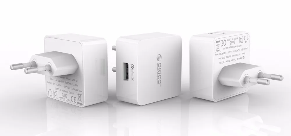 ORICO USB зарядное устройство мини Быстрая зарядка 2,0 5V2A 18 Вт Быстрое USB зарядное устройство для мобильного телефона планшета