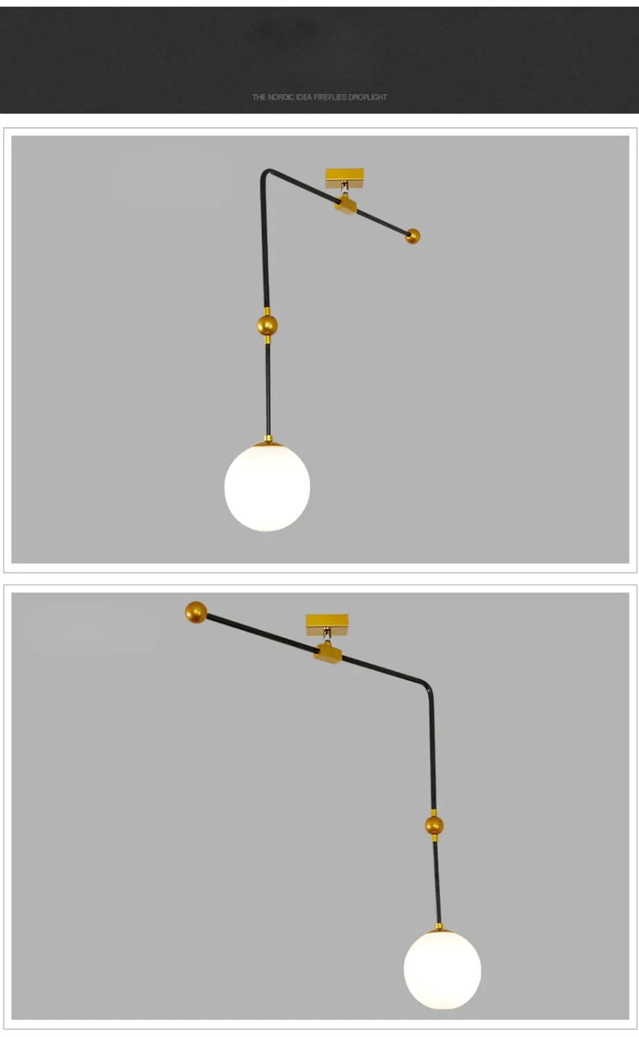 

Pendant Lights Geometric Simple Glass Ball Nordic Bedroom Study Mediterranean