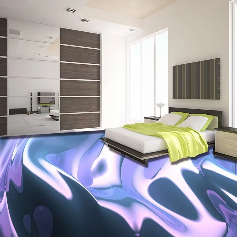 Креативные, классные 3D Жидкие полы, утолщенные, высокое качество, водонепроницаемые, для гостиной, фреска, для ресторана, обои