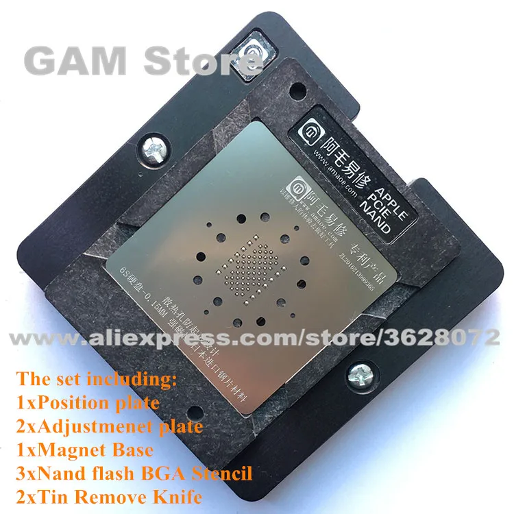Для iPhone 6 6S 7 8 X Nand FlashChip PCIE Оловянная пластина платформа реболлинговая Пайка BGA