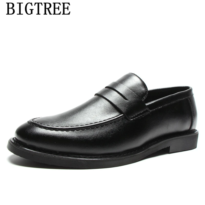 Туфли мужские классические элегантные итальянские мокасины без застежки