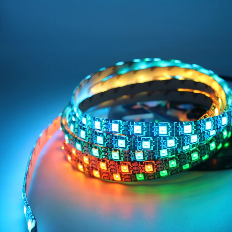 Полноцветная RGB светодиодная лента ws2811 WS2812B программируемая SMD 5050 30/60