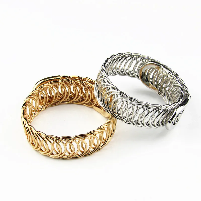 Модный Регулируемый Женский браслет в стиле панк и богемном золотистый