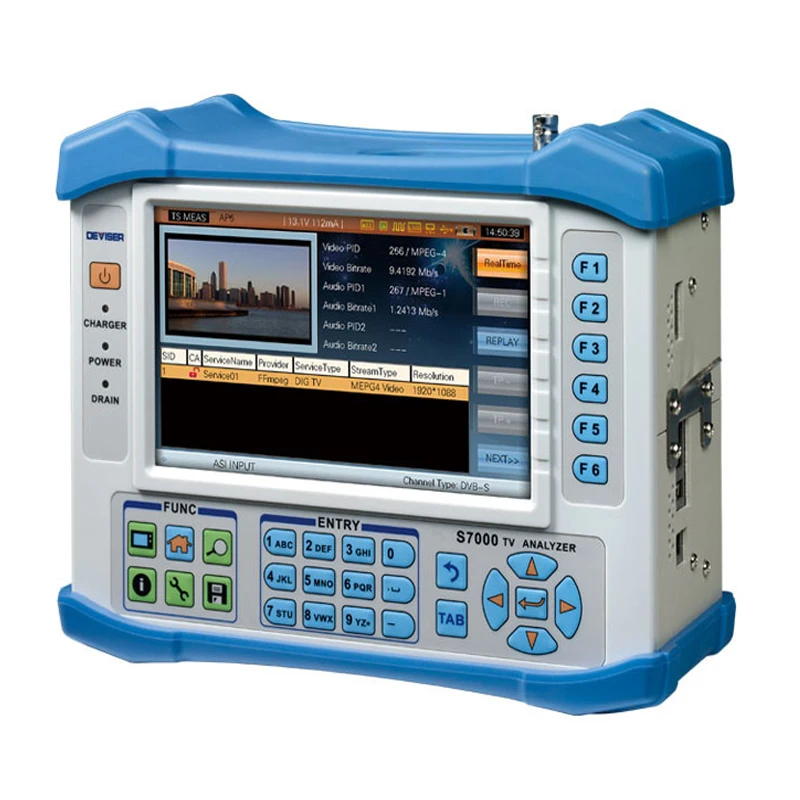 Все в одном ТВ анализатор VOIP GPS S7000 DVB C/S/S2/T/T|Оптоволоконное оборудование| |