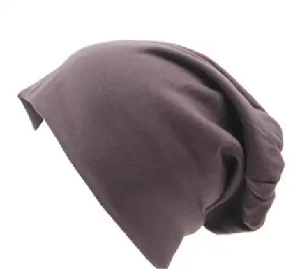 M028 Dark gray Зимние шапки, осенние шапки, 20 цветов, Женская Шапка-бини, Женская хлопковая однотонная высококачественная повседневная многофункциональная шапка Skullies - Цвет: M028 Dark gray