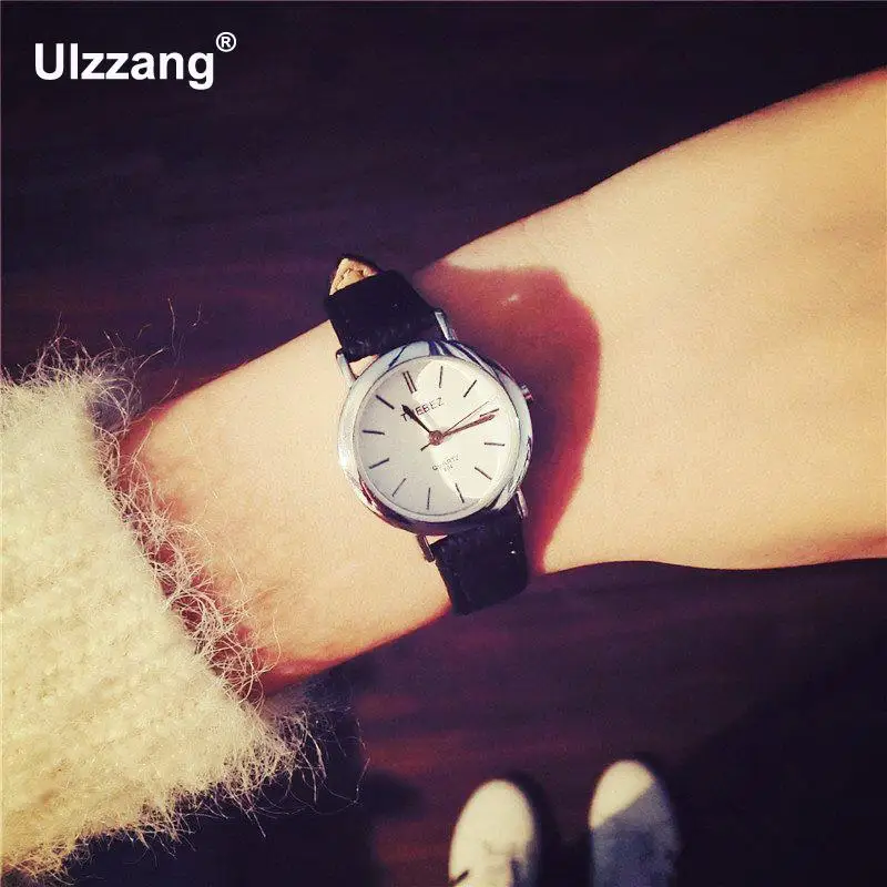 2018 новые модные женские тонкие наручные часы Женские Простые Casul Quartzwatch