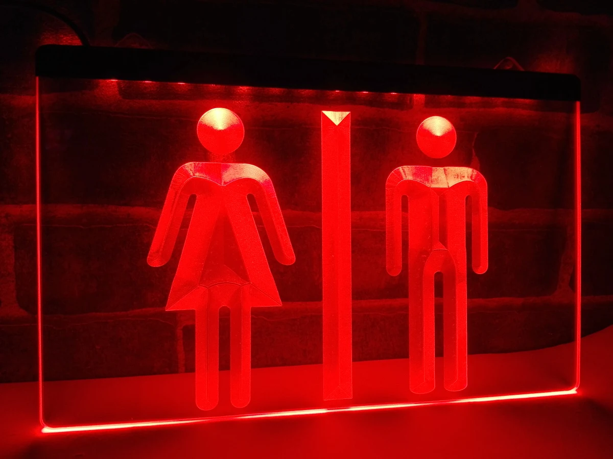 LB219- Toilet Washrooms Restrooms Display Light Sign home decor crafts | Дом и сад