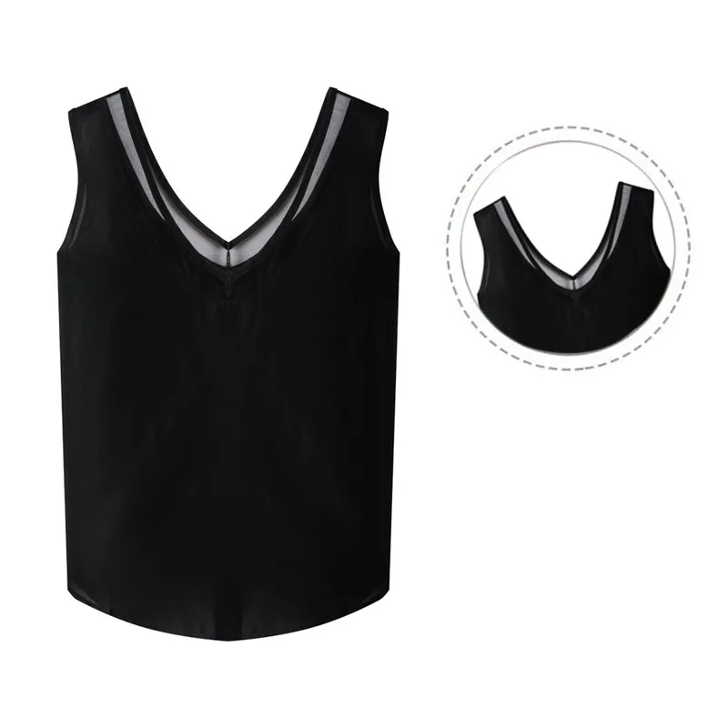 2018 новые модные женские летние сексуальные топы шифоновые без рукавов с