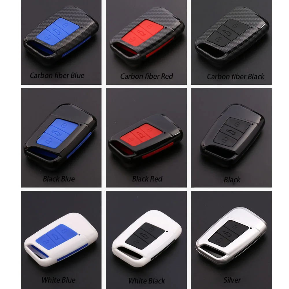 Силиконовый чехол из углеродного волокна для автомобильного ключа MAGOTAN Tiguan MK2 2017