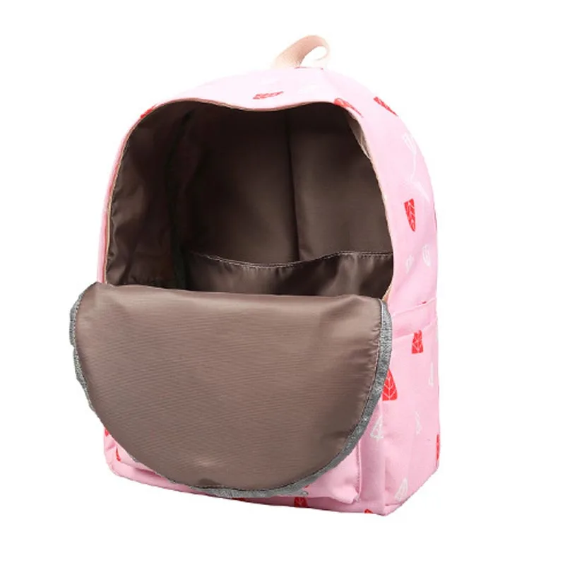 Augur холст Для женщин Рюкзаки школьный Симпатичные лист печати школьная