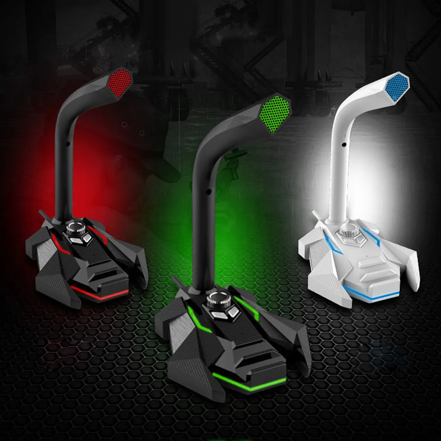 

Besegad USB Microphone Mic Wired Desktop Mikrofon with LED Indicator for PS4 Gaming Online Chatting Recording Streaming