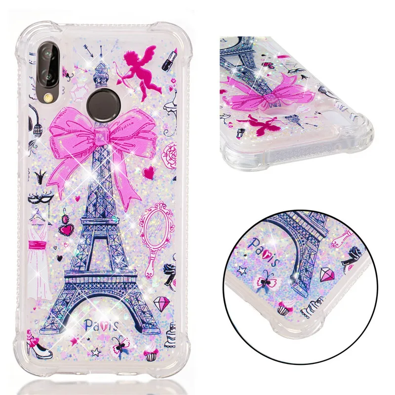 P Smart Phone Case For Huawei P20 Lite Mate10 Cases Glitter 3D cute Soft TPU Silicone P8 P9Lite 2017 Covers |