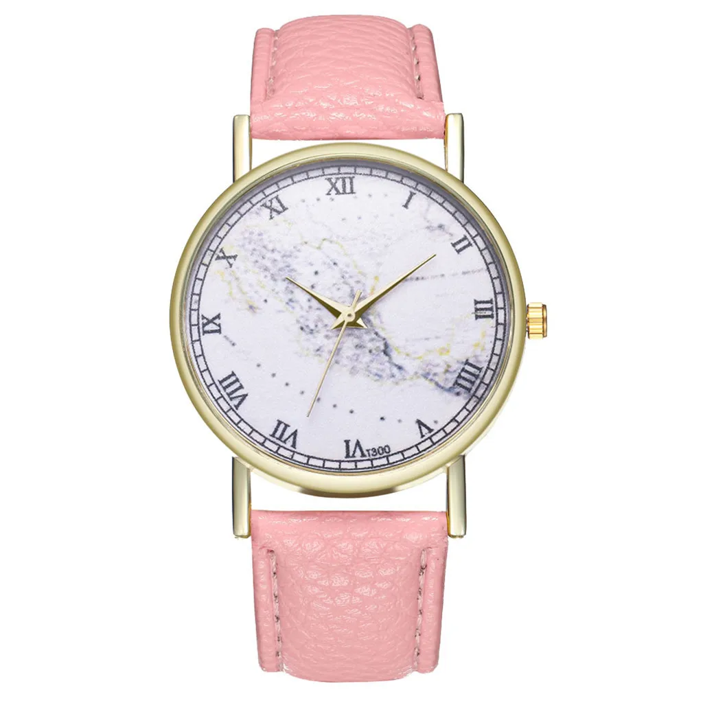 Модные женские часы из искусственной кожи недорогие кварцевые для женщин