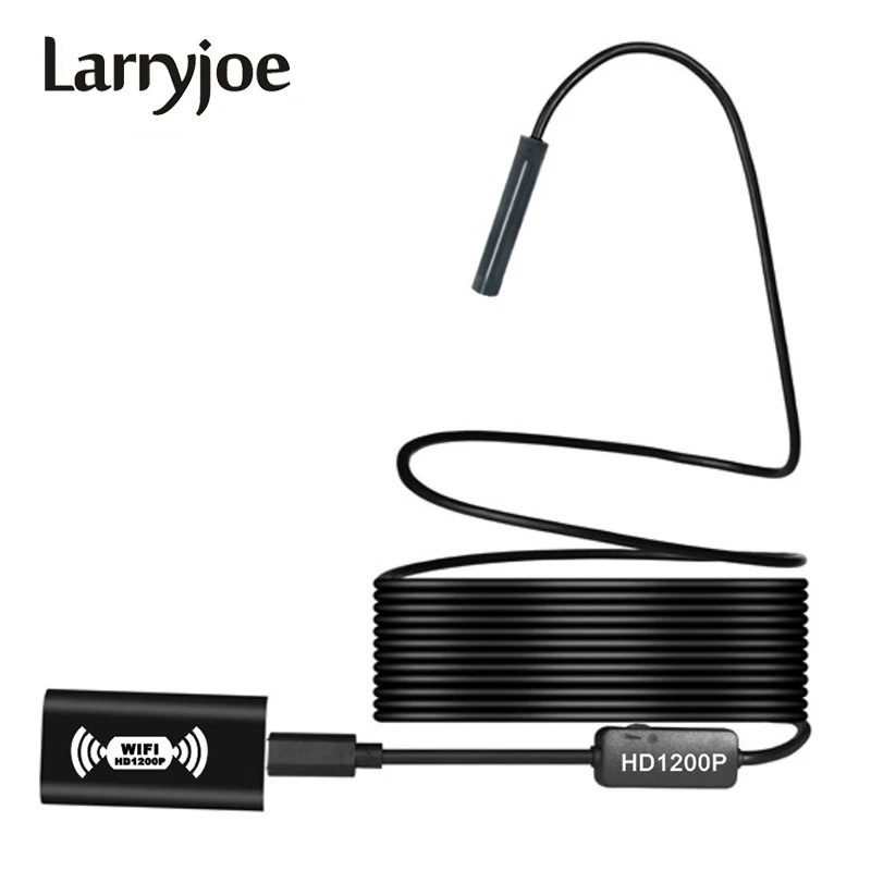 Камера Эндоскоп Larryjoe с Wi Fi 1200P HD 8 мм|Камеры видеонаблюдения| |